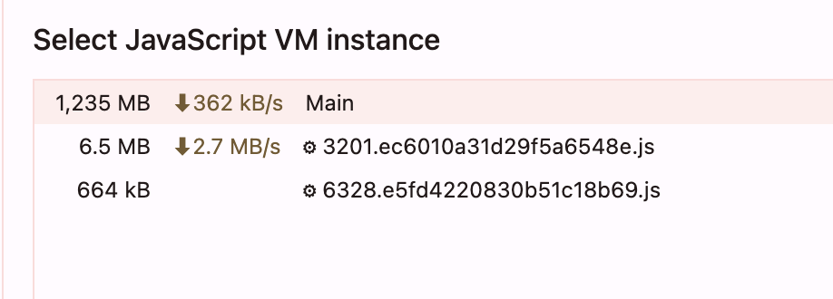主线程内存约1235MB